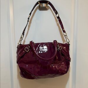 Coach Purple Patent Leather Shoulder Bag
